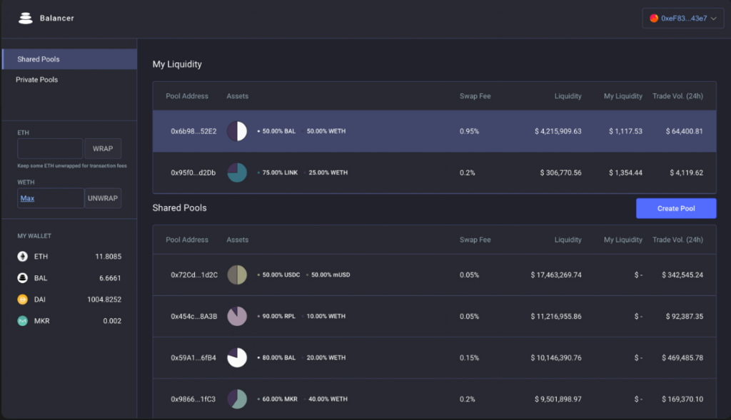 Balancer es una DeFi que permite bloquear activos digitales como si fuese un ETF