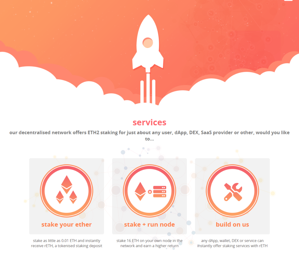 Rocket Pool ofrece servicios para la transición hacia Ethereum 2.0