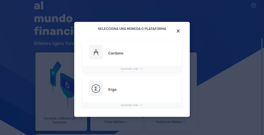 billetera Yoroi cardano