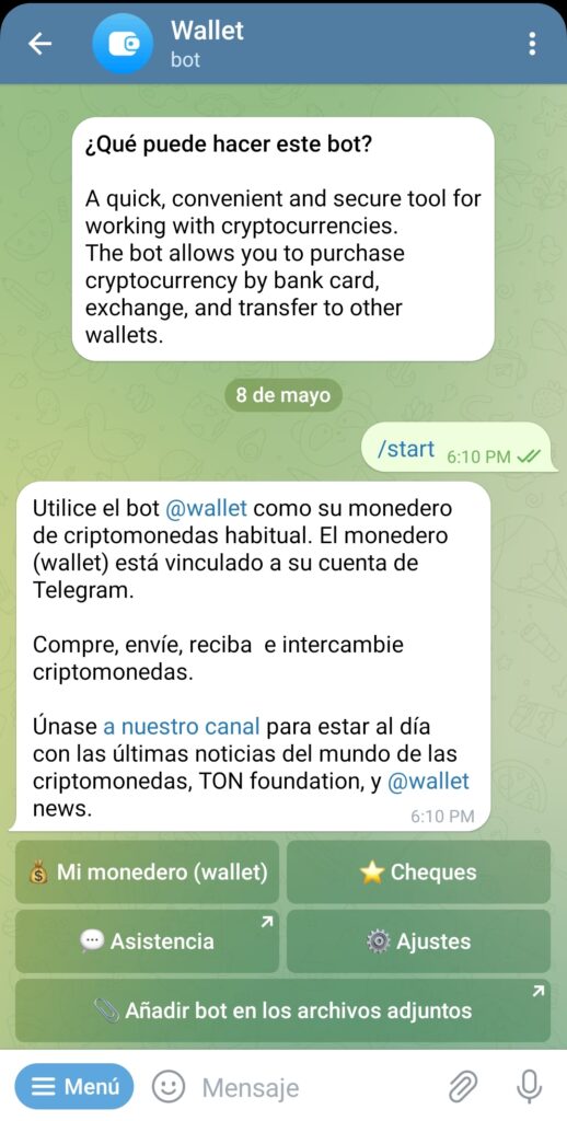 ton coin wallet telegram