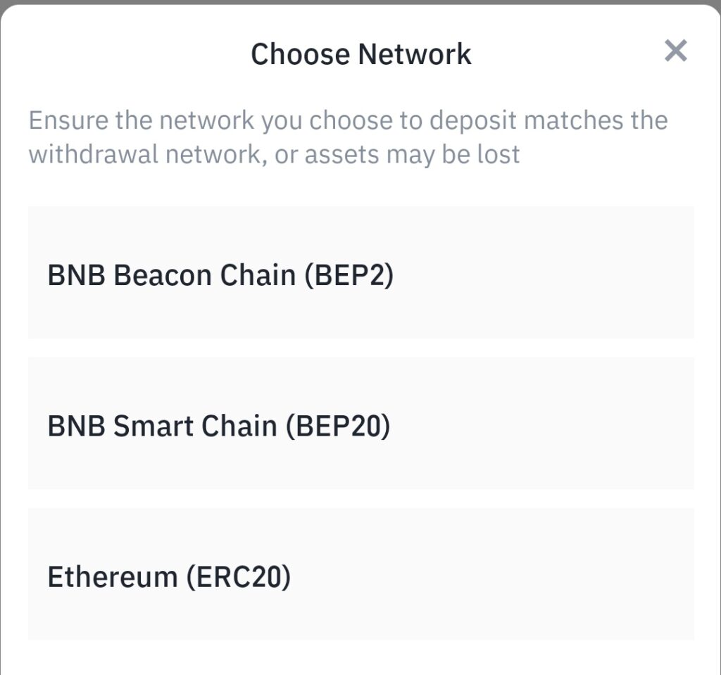 transferir binance coin bnb