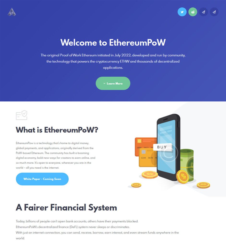 bifurcación ethereum pow