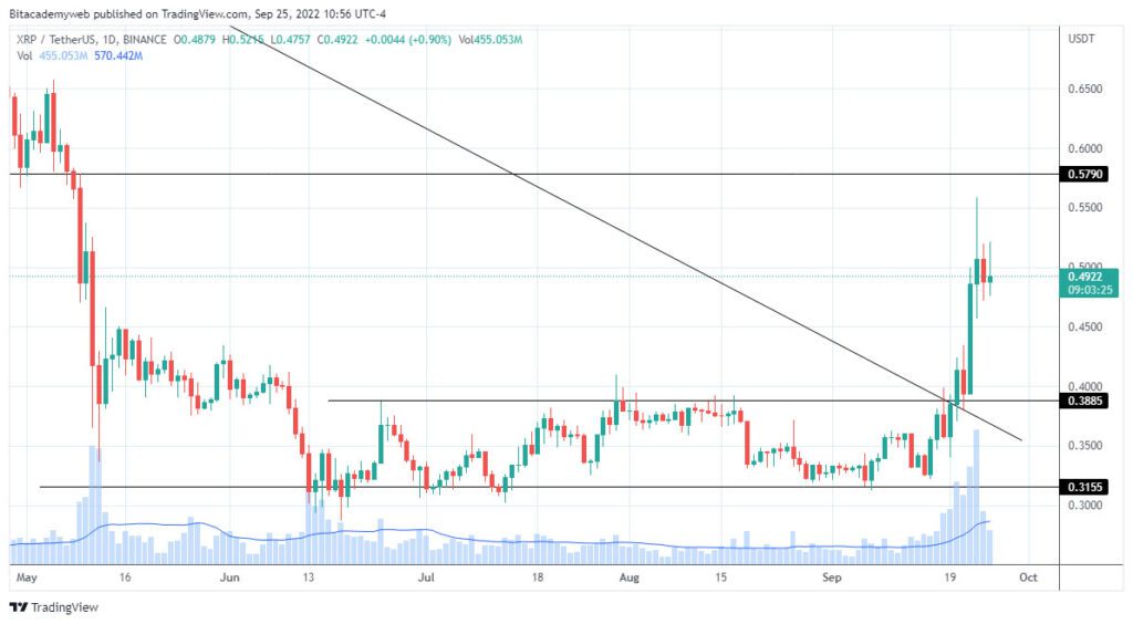 Ripple xrp tendencia bajista