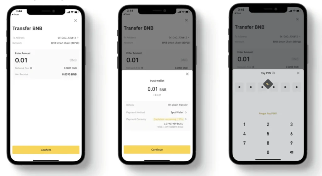 Binance pay trust wallet