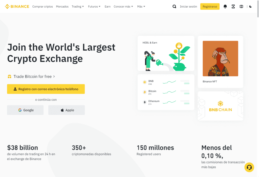 Binance pares comerciales