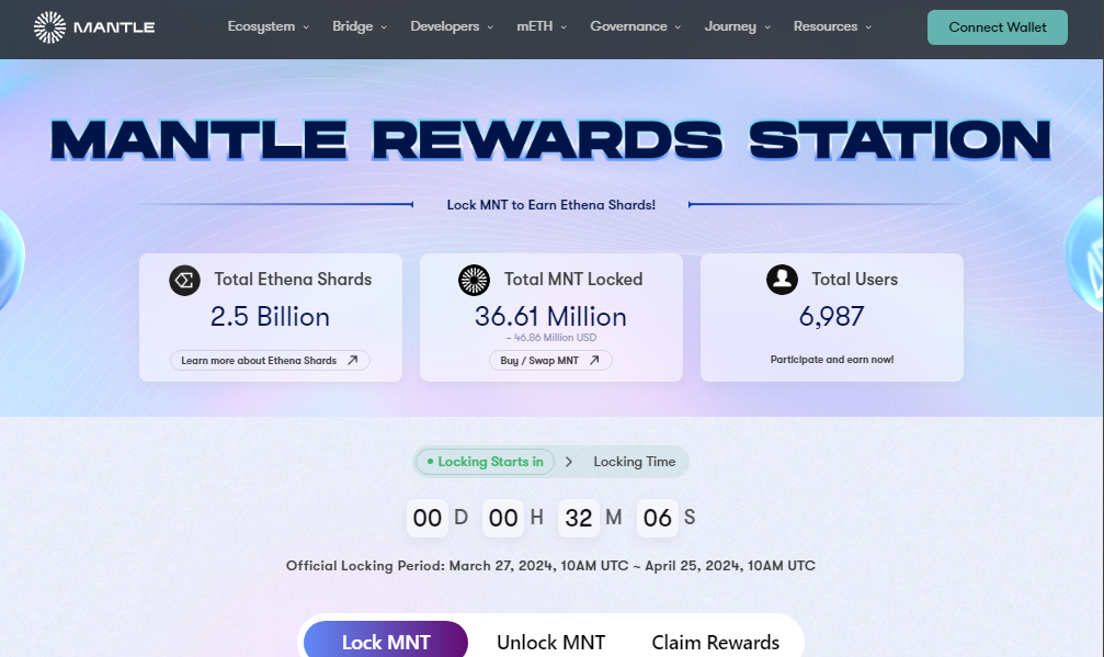 Mantle Rewards Station