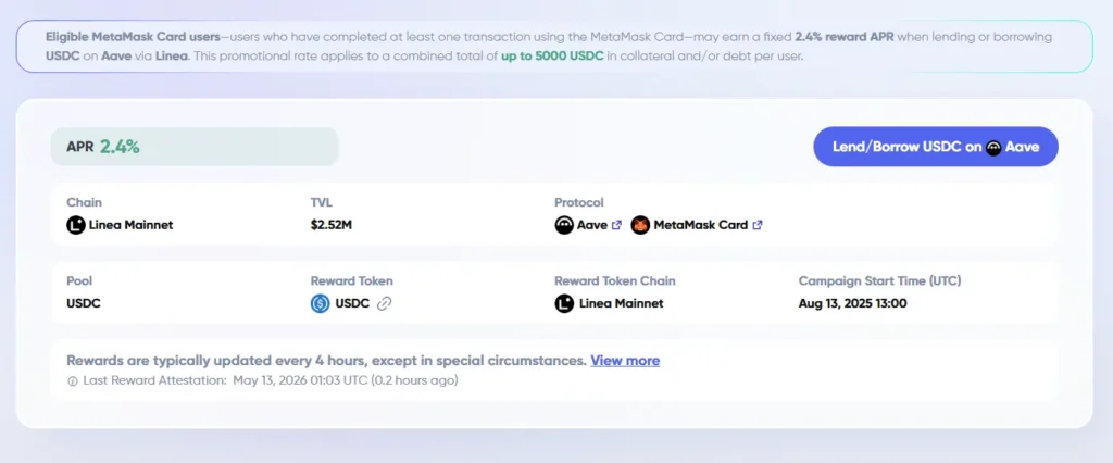 Aave and MetaMask Card Boost USDC Yield on Linea: What You Need to Know