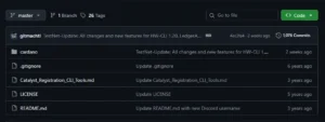 Graphic code interface for Cardano SPOS scripts connected to a Ledger hardware wallet.